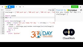 Python Day 30: Create Your Own Randomized 30DayChallenge!