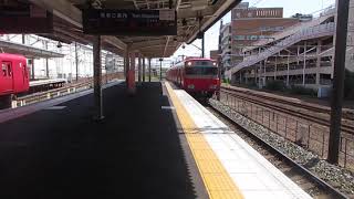 名鉄神宮前駅1番線　急行一宮行き到着