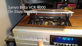 Sanyo VCR-4000 Beta Max Player Recorder