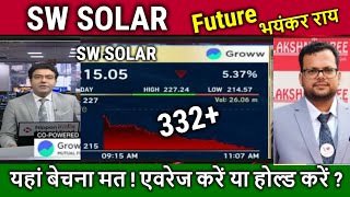 SW SOLAR kyon gir raha hai,Hold or sell ?sw solar share latest news,analysis,sw solar share target