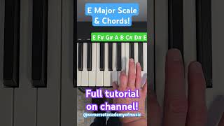E Major Scale #pianotutorial #pianoscales #pianotutorialforbeginners