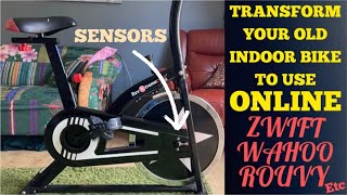 Where do you put your speed sensor on a spin bike?