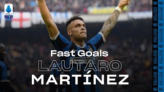 LAUTARO MARTINEZ | FAST GOALS COMPILATION | INTER 2019/20 | SERIE A TIM ⚡⚫🔵🐂