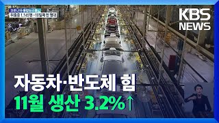 자동차·반도체 효과에 11월 생산 3.2%↑…소비는 1.9%↓ / KBS  2021.12.30.