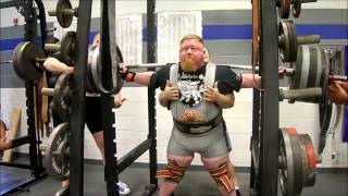 Henry Thomason Squat 1005 lbs / 455 kg x 2 reps - Evil Twin Powerlifting Gear (Single Ply)