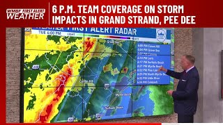 FIRST ALERT WEATHER DAY: 6 p.m. team coverage on storm impacts in Grand Strand, Pee Dee