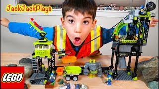 Unboxing LEGO Power Miners Underground Station | Cops & Robbers Pretend Play | JackJackPlays