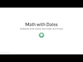 Python Tutorial: Math with dates