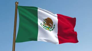 Waving Mexico Flag, 3D Animated Mexico flag Relaxation Video, Mexico animation