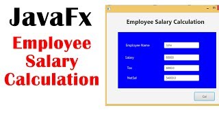 JavaFx Employee Salary Calculation