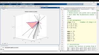 Visualizing Plane from 3 points in MATLAB
