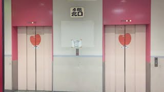 【三重県 四日市市】イオン日永店 北口エレベーターに乗ってみた！（三菱製／RF→1F）MITSUBISHI Elevator AEON Hinaga store Japan Yokkaichi Mie