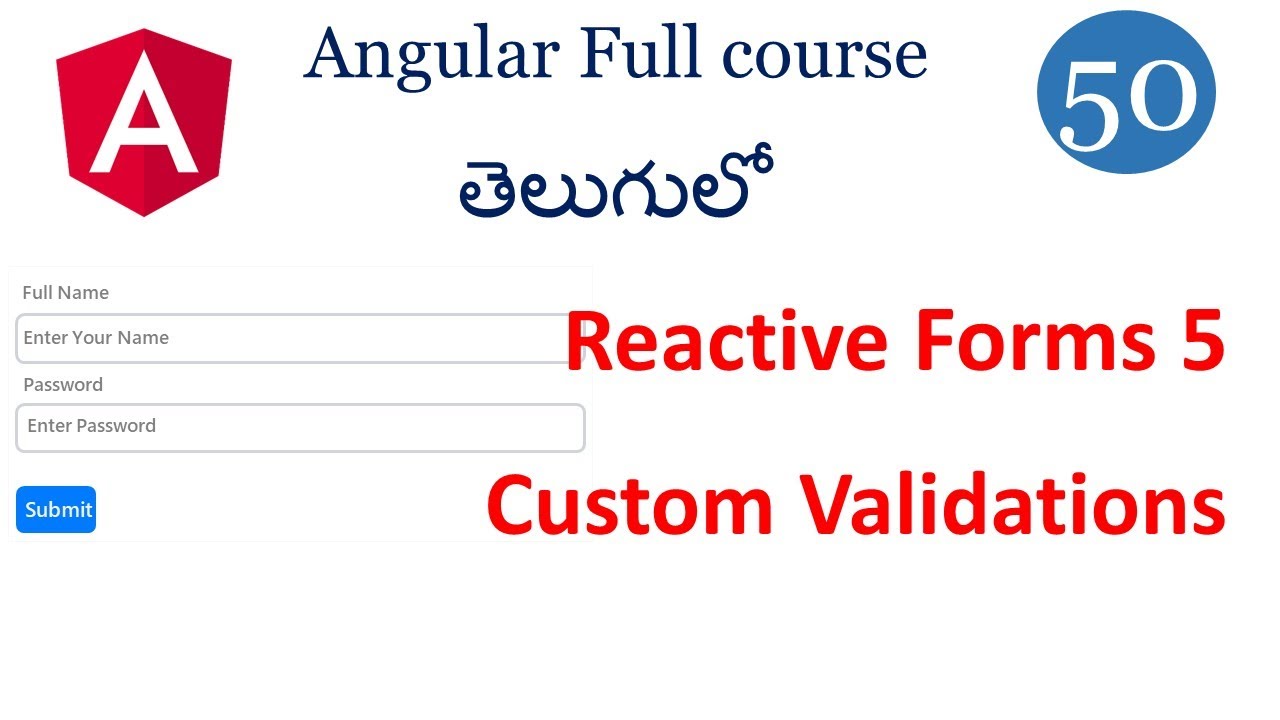 Custom Validations In Angular | Angular Form Validations | Reactive ...