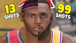 Half Court Shot With LeBron James In Every NBA 2K!
