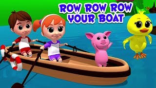 แถวแถวแถวเรือของคุณ | บ๊องสำหรับเด็ก | เพลงก่อนวัยเรียน | Row Row Row Your Boat | Nursery Rhymes