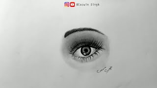 how to draw an eye eyes pencil sketch #drawing #art #sketch #short #pencil #eyes