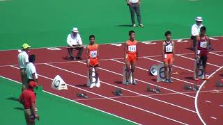 2018.08.25 福岡県ジュニアオリンピック最終選考会 少年男子C100m決勝