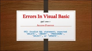 002- |Solved|Invalid SQL statement; expected 'DELETE', 'INSERT', 'PROCEDURE', 'SELECT', or 'UPDATE'.