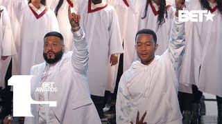 YG, DJ Khaled & Marsha Ambrosius & John Legend Perform Tribute to Nipsey Hussle | BET Awards 2019