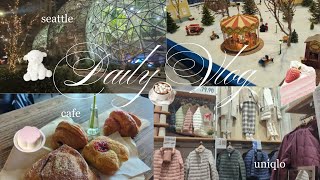 Daily vlog, a day in Seattle {cafe, Christmas market, vlogmas}