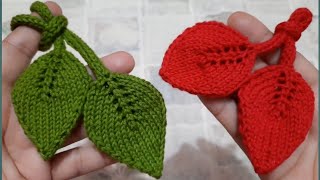 Dori, Latkan, Knitted Leaf Tassel | knitting in hindi | designer items | stylish & unique show piece