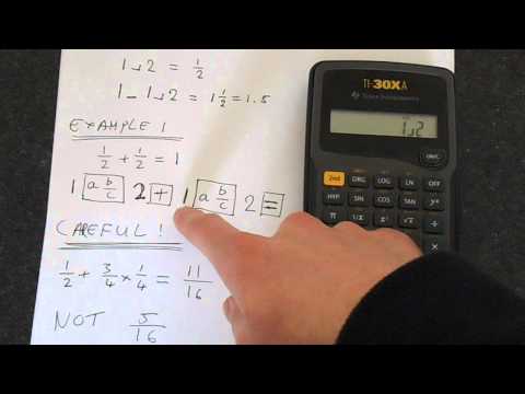 TI-30Xa: Fractions TI-30Xa: Fractions