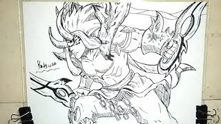 Mewarnai Mobile Legend Hayabusa - Gambar Mewarnai Gratis