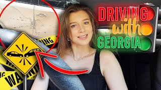 MY LITTLE SISTER CRASHED MY CAR... Driving With Georgia #3