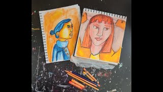 Artist Color Study  Using Orange in my Sketchbook