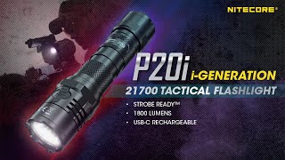 Nitecore P20i iSeries USB-C Rechargeable Tactical Flashlight w/ Silicon Nitrided Strike Bezel