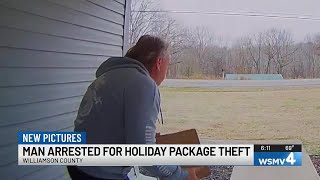 Man arrested in Middle Tennessee for stealing holiday package