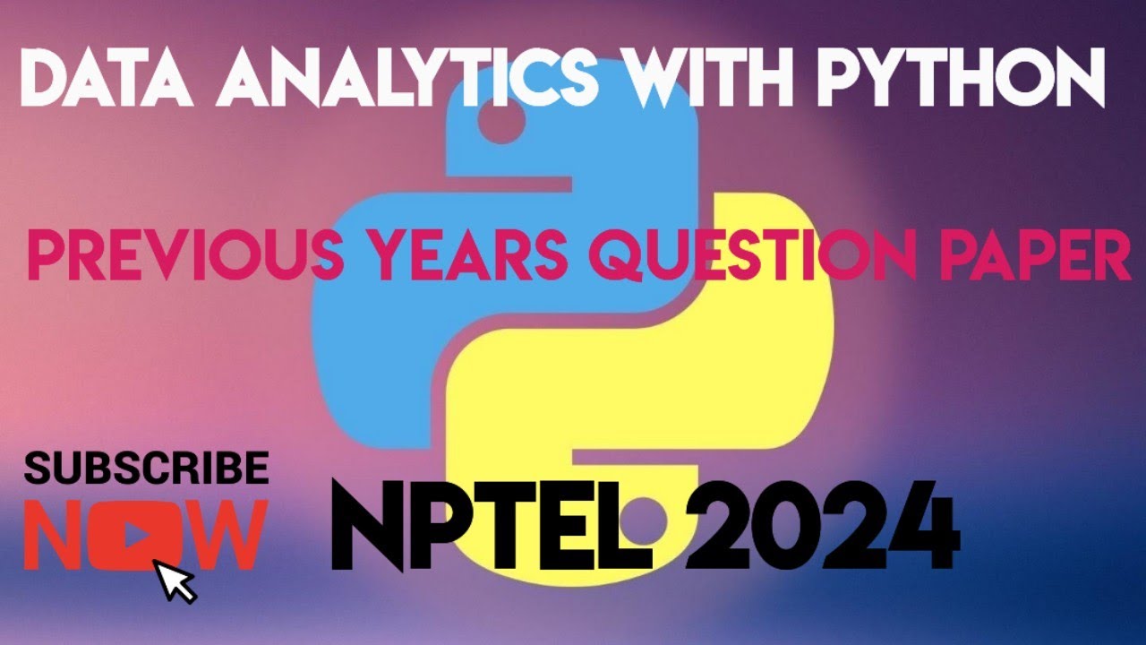 Data Analytics With Python Previous Years Quiz Assignment Solution