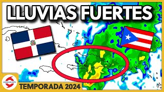 Vaguada generará fuertes aguaceros sobre República Dominicana y Puerto Rico.