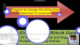 Write a program to convert uppercase string to lowercase string in c++