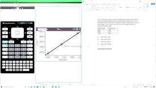 TI Nspire Scatter Plot Example