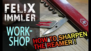 How to sharpen a SAK Reamer (my favorite trick) - Victorinox customize \u0026 maintenance 14/20