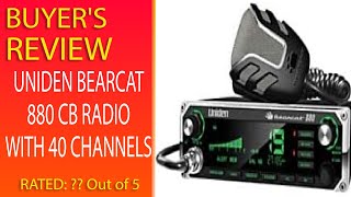 Review Of Uniden Bearcat 880 Cb Radio With 40 Channels