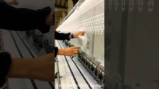 Schiffli Embroidery Machine Production 🧵✂️ #shorts #shortvideo #embroidery #design #stitch #sweing