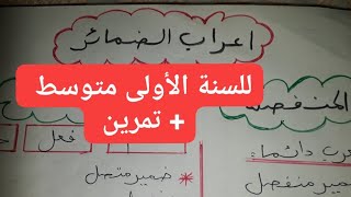 اعراب الضمائر المنفصلة والمتصلة والمستترة للسنة الأولى متوسط مع تمرين لتسهيل الفهم للتلاميذ