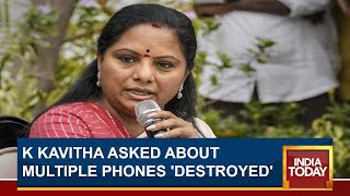 K Kavitha Grilled For 8 Hours By ED In Liquorgate| Kavitha Asked About Multiple Phones 'Destroyed'