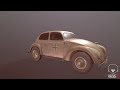 vw typ.87 ww2 afrika korps staff car turntable video