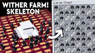 Simple Minecraft Wither Skeleton Farm 1.20.2 - BEST DESIGN - 150+ PER/HR!