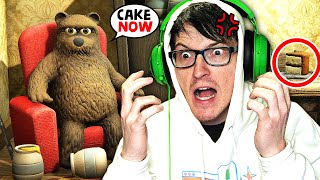 this lazy bear makes me VERY angry (RAGE GAME) he wants cake but doesn't feel like getting up