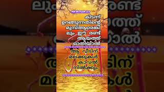 ഈ രണ്ട് ആയത്ത് ഓതിയാൽ മലക്കുകൾ വീടിനു കാവൽ നിൽക്കും#islamic#islamicvideo #shortsvideo#