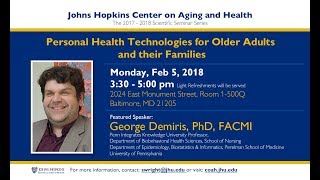 Personal Health Technologies for Older Adults and their Families