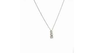 Platinum Gold Three Stone Round Diamond Graduated Drop Pendant  - 05190769 | Johnsons Jewellers