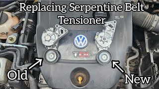 Replacing the Serpentine Belt Tensioner on my VW MK4 Bora TDI