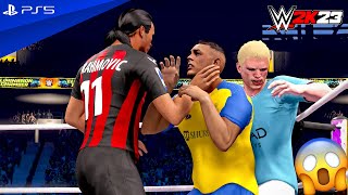 WWE 2K23 - Haaland vs Zlatan vs Cristiano vs Messi vs Mbappe vs Vinicius - Elimination Chamber Match