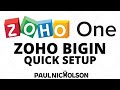 Zoho Bigin Quick Setup -  Zoho ONE