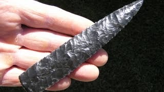 Dacite Blade using Hammerstone and antler Part 2